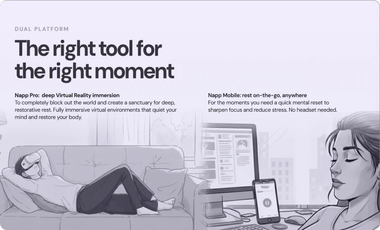“The right tool for the right moment”: a line-drawn comparison of Napp Pro and Napp Mobile