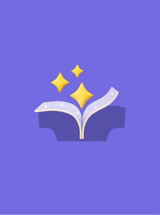 The Story Spark mark: a sparkle bursting from an open book